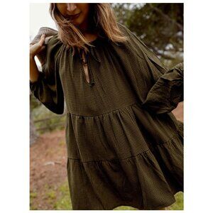 NWT Whimsy + Row Plaid Babydoll Dress